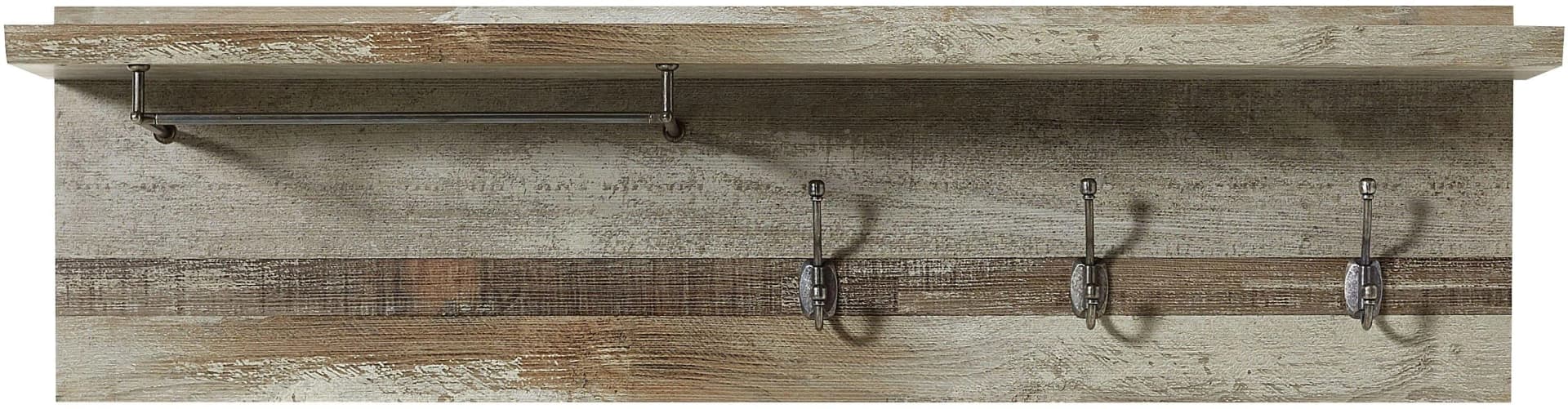 Garderobenpaneel INNOSTYLE BONANZA braun mit Haken und Ablage