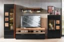 Innostyle Wohnwand Sonate Schwarz mit LED-Beleuchtung und Glasfronten Bild 2