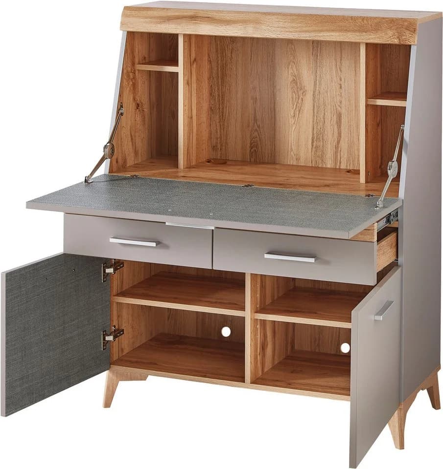 INNOSTYLE Sekretär SECRET Grau Basalt mit Soft-Close und Klappe - Bild 4