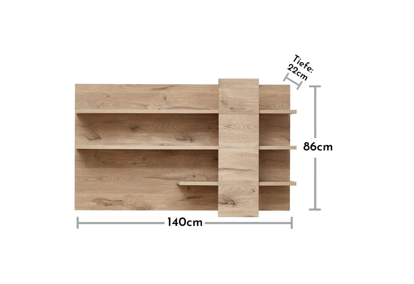 INNOSTYLE Wandboard BELLANO Braun Holzwerkstoff 3 Ablageflächen - Bild 5