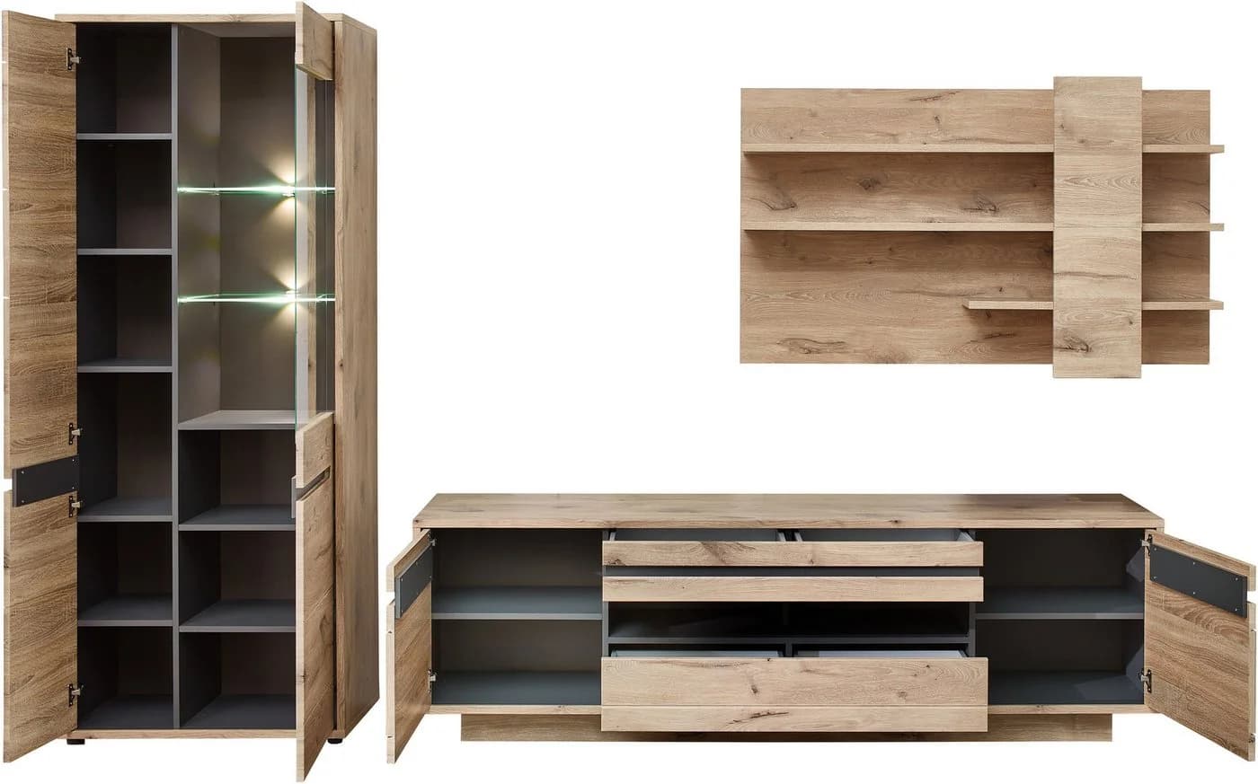 INNOSTYLE BELLANO Wohnwand Set mit LED-Beleuchtung - Bild 3