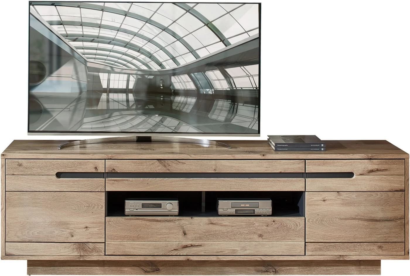Innostyle Wohnwand BELLANO Braun Grau mit LED-Beleuchtung - Bild 3