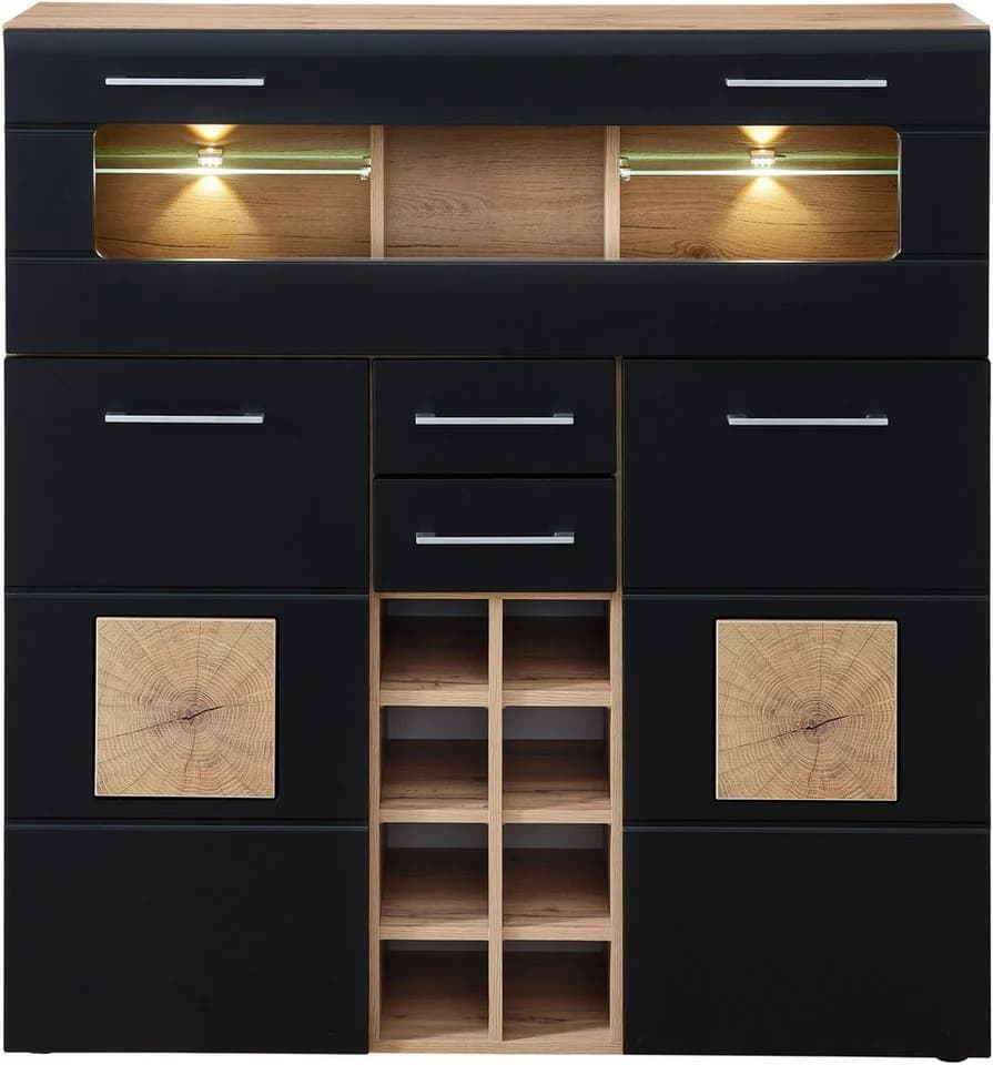 INNOSTYLE Sonate Barschrank Schwarz mit LED-Beleuchtung - Bild 3