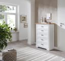 Innostyle Schubkastenkommode 5 Schubladen Weiß Antik Bild 1