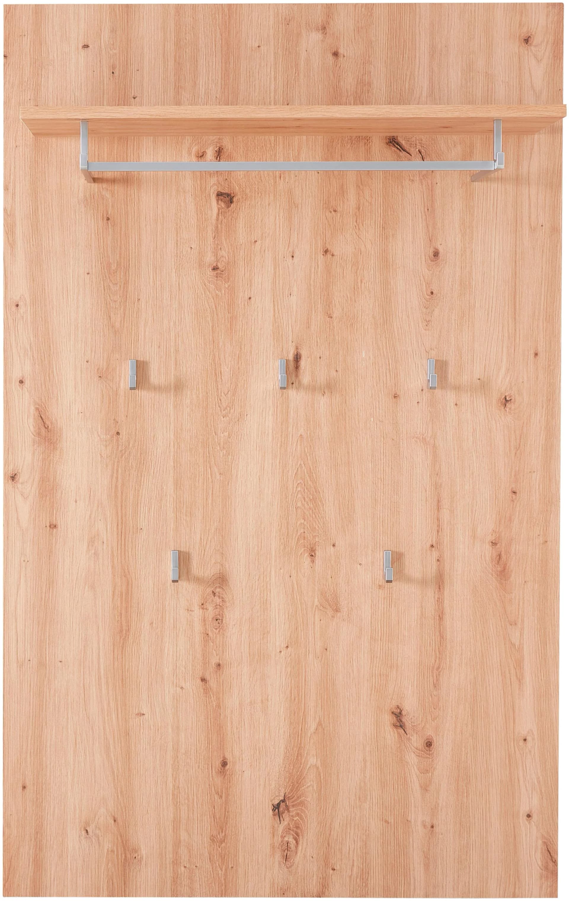 Innostyle Garderobenpaneel Braun Artisan Eiche mit Kleiderstange und 5 Haken