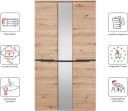 Innostyle Garderobenschrank Memphis 3-tlg. Artisan Eiche Grau Bild 1