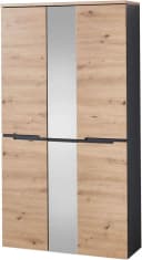 Innostyle Garderobenschrank Memphis 3-tlg. Artisan Eiche Grau Bild 2