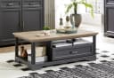 Innostyle Jasmin Couchtisch Grau Eiche Artisan Landhaus Bild 2