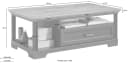 Innostyle Jasmin Couchtisch Grau Eiche Artisan Landhaus Bild 3