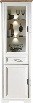 INNOSTYLE Vitrine Jasmin Weiß Eiche mit Soft-Close und Beleuchtung Bild 1