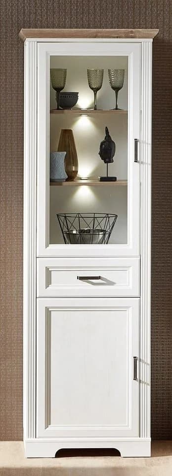 INNOSTYLE Vitrine Jasmin Weiß Eiche mit Soft-Close und Beleuchtung - Bild 2