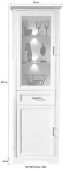 INNOSTYLE Vitrine Jasmin Weiß Eiche mit Soft-Close und Beleuchtung Bild 3