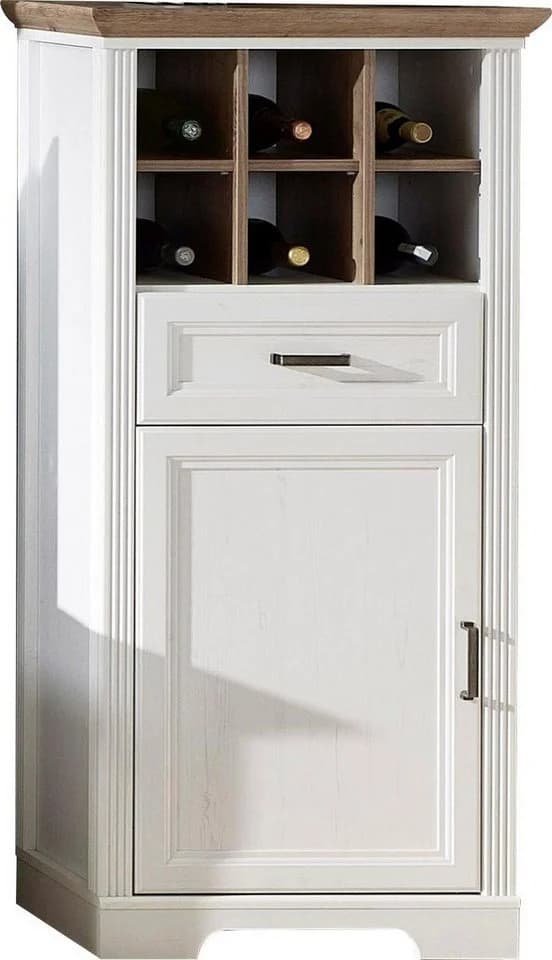 Innostyle Stauraumschrank Jasmin Weiß Pinie Eiche