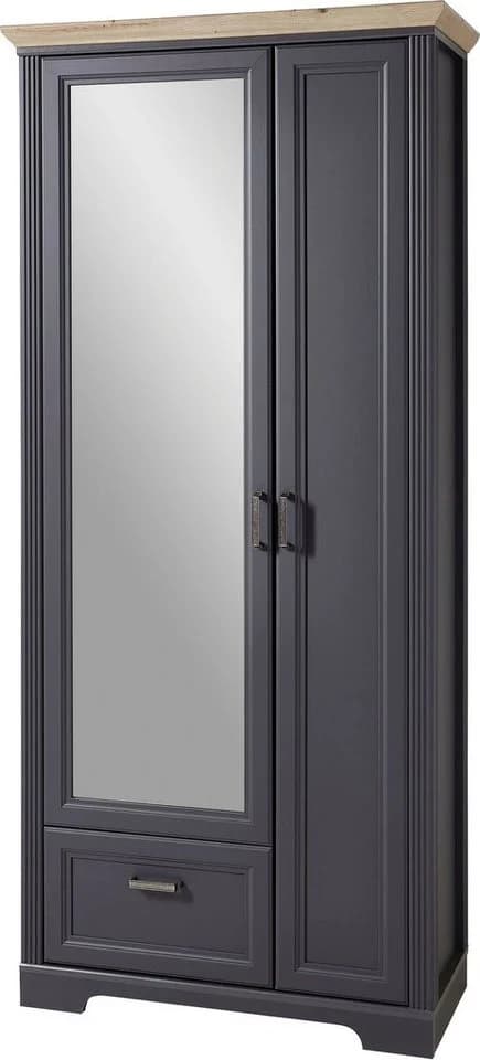 Innostyle Garderobenschrank Jasmin Grau mit Spiegeltür und Soft-Close - Bild 2