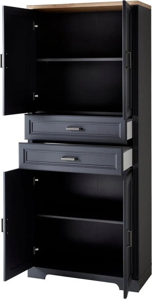 Aktenschrank INNOSTYLE Graphit mit Soft-Close und FSC-Holz