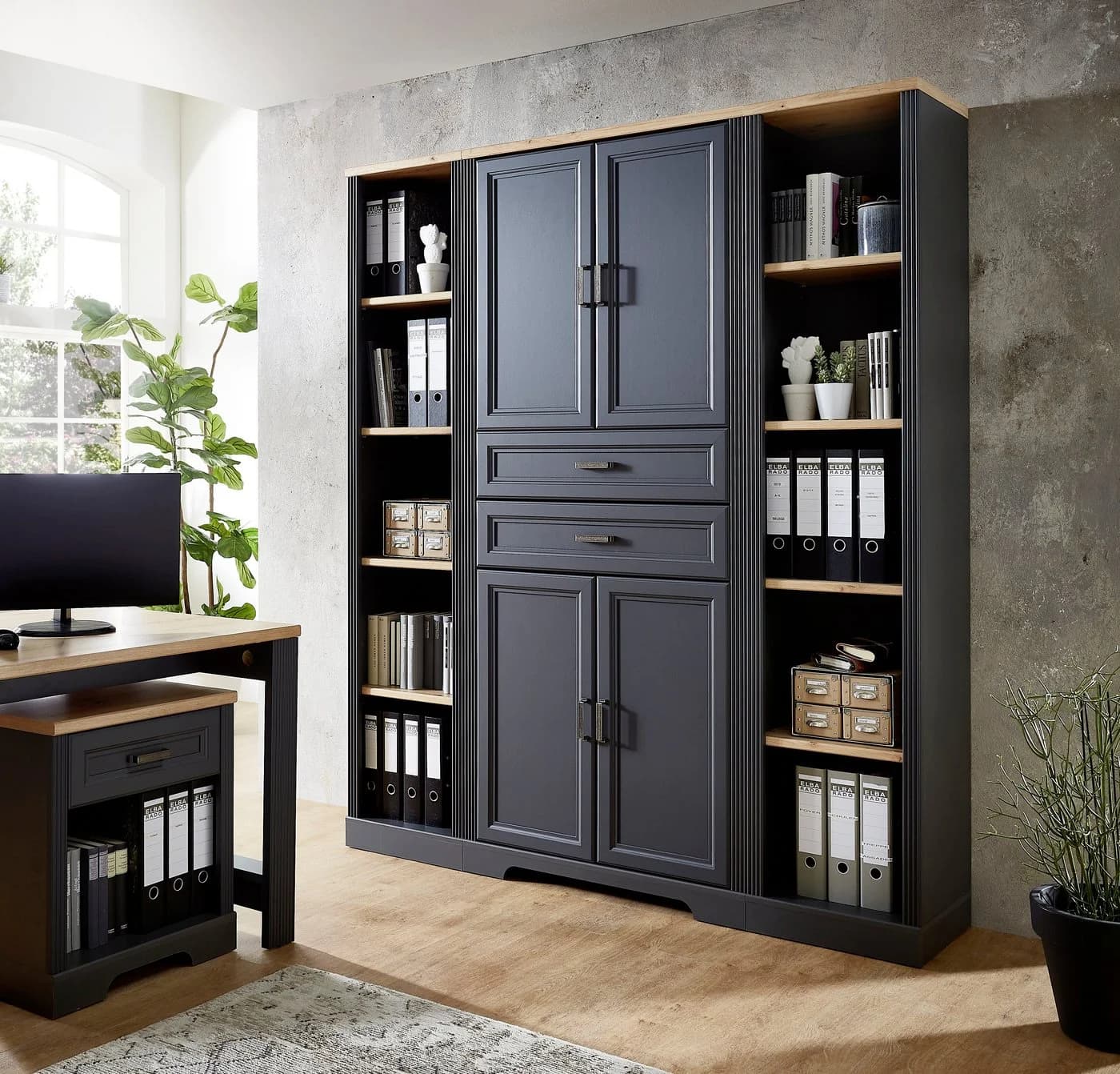 Aktenschrank INNOSTYLE Graphit mit Soft-Close und FSC-Holz - Bild 5