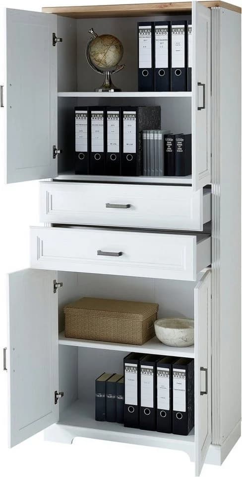 Aktenschrank INNOSTYLE Weiß Pinie Hell mit Soft-Close - Bild 3