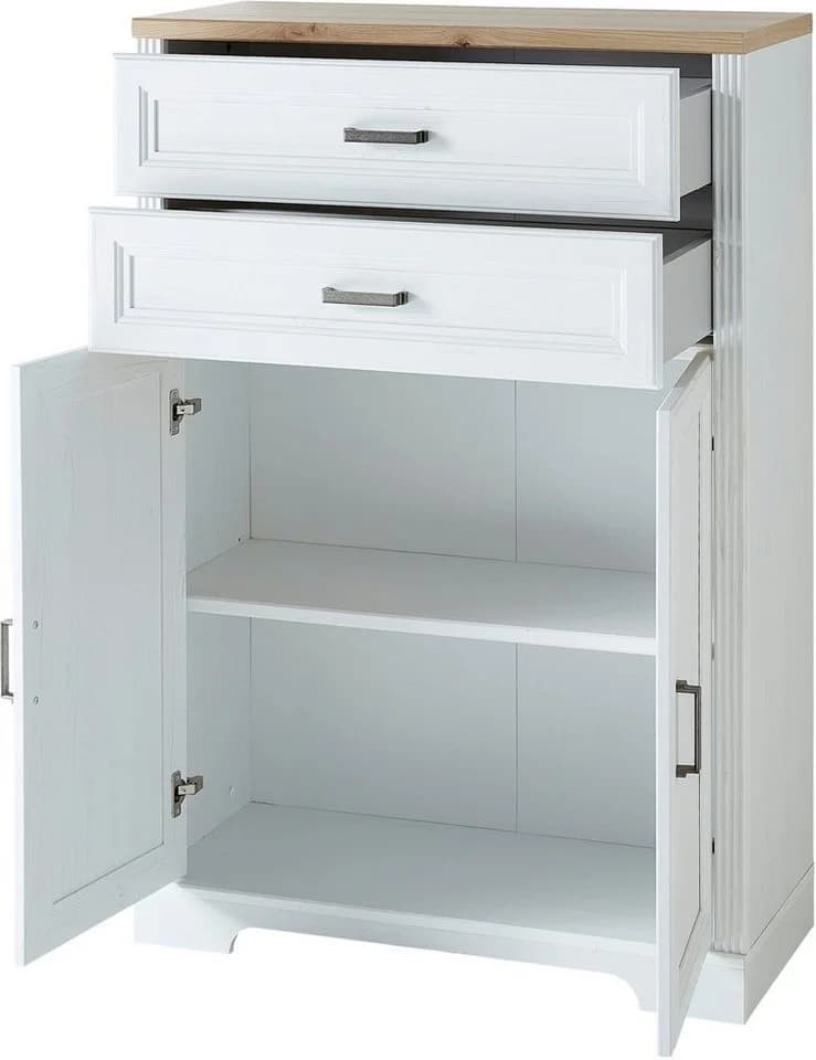 Aktenschrank INNOSTYLE Weiß Pinie Hell mit Soft-Close