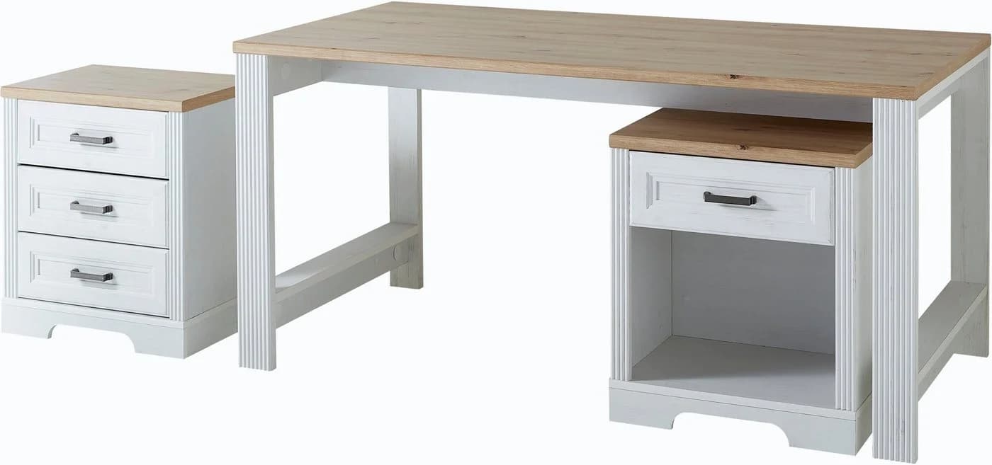INNOSTYLE Rollcontainer Weiß Pinie Hell mit 1 Schublade