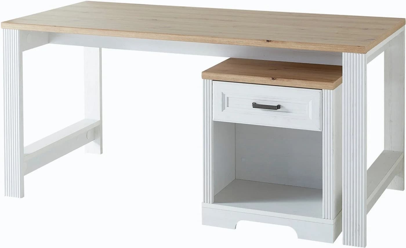 INNOSTYLE Rollcontainer Weiß Pinie Hell mit 1 Schublade - Bild 3