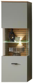 Innostyle Hängevitrine Schilfgrün Artisan Eiche LED-Beleuchtung Bild 1