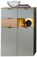 Innostyle INA Highboard Schilfgrün Artisan Eiche 84x125x45 cm Bild 1