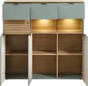 Innostyle INA Highboard Schilfgrün Artisan Eiche 3-Türig 4-Schubladen Bild 5