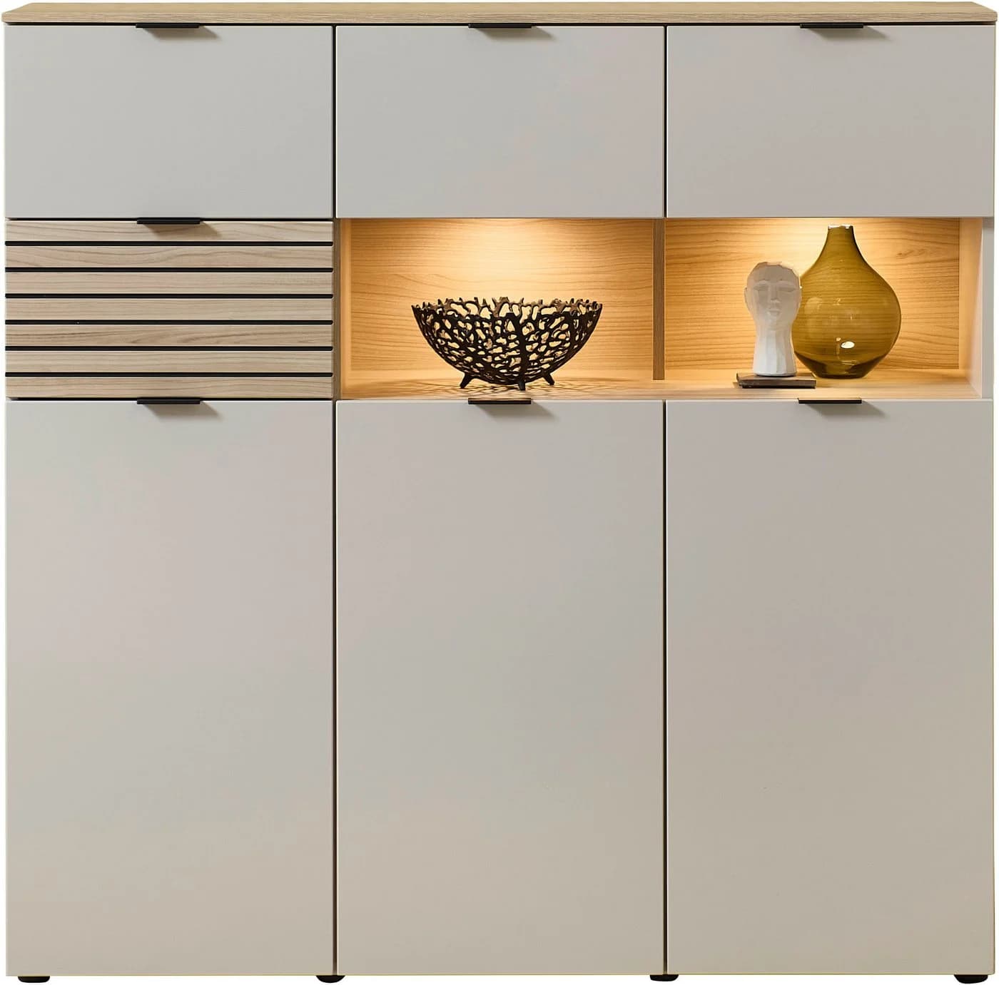 Innostyle INA Highboard Schilfgrün Artisan Eiche Optik - Bild 5