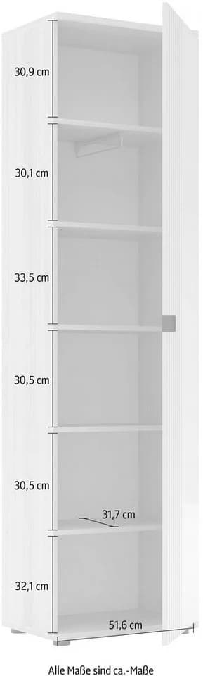 Garderobenschrank Harper Ilminster mit Spiegeltür - Bild 4