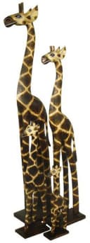 WORU Giraffe Holzfigur Albesia Holz handbemalt Deko Bild 2