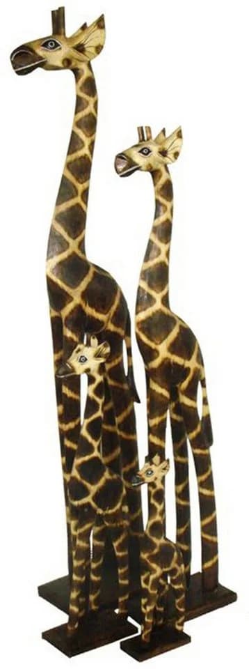WORU Giraffe Holzfigur Albesia Holz handbemalt Deko - Bild 2