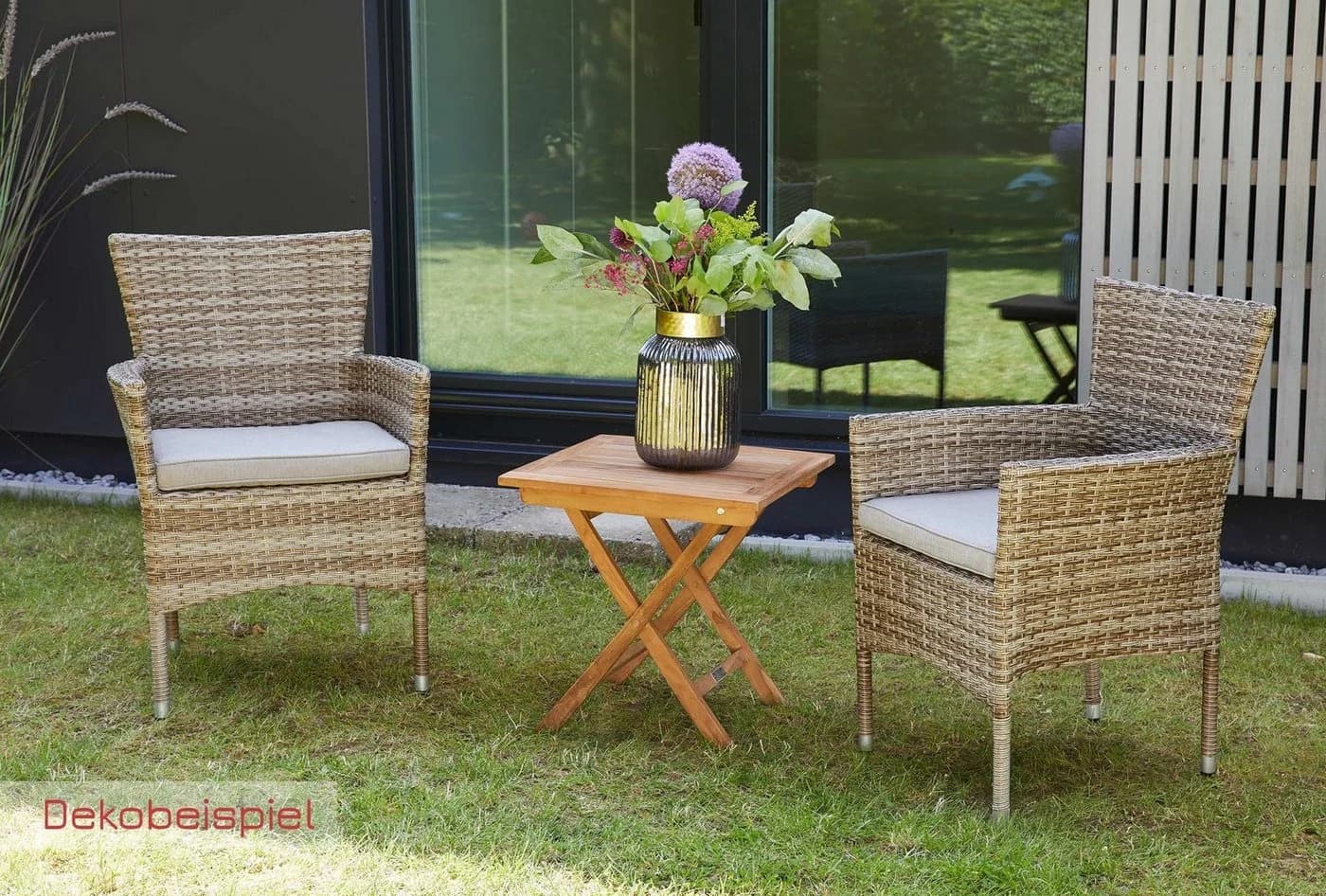 LC Garden Riva Teak Klapptisch quadratisch Outdoor