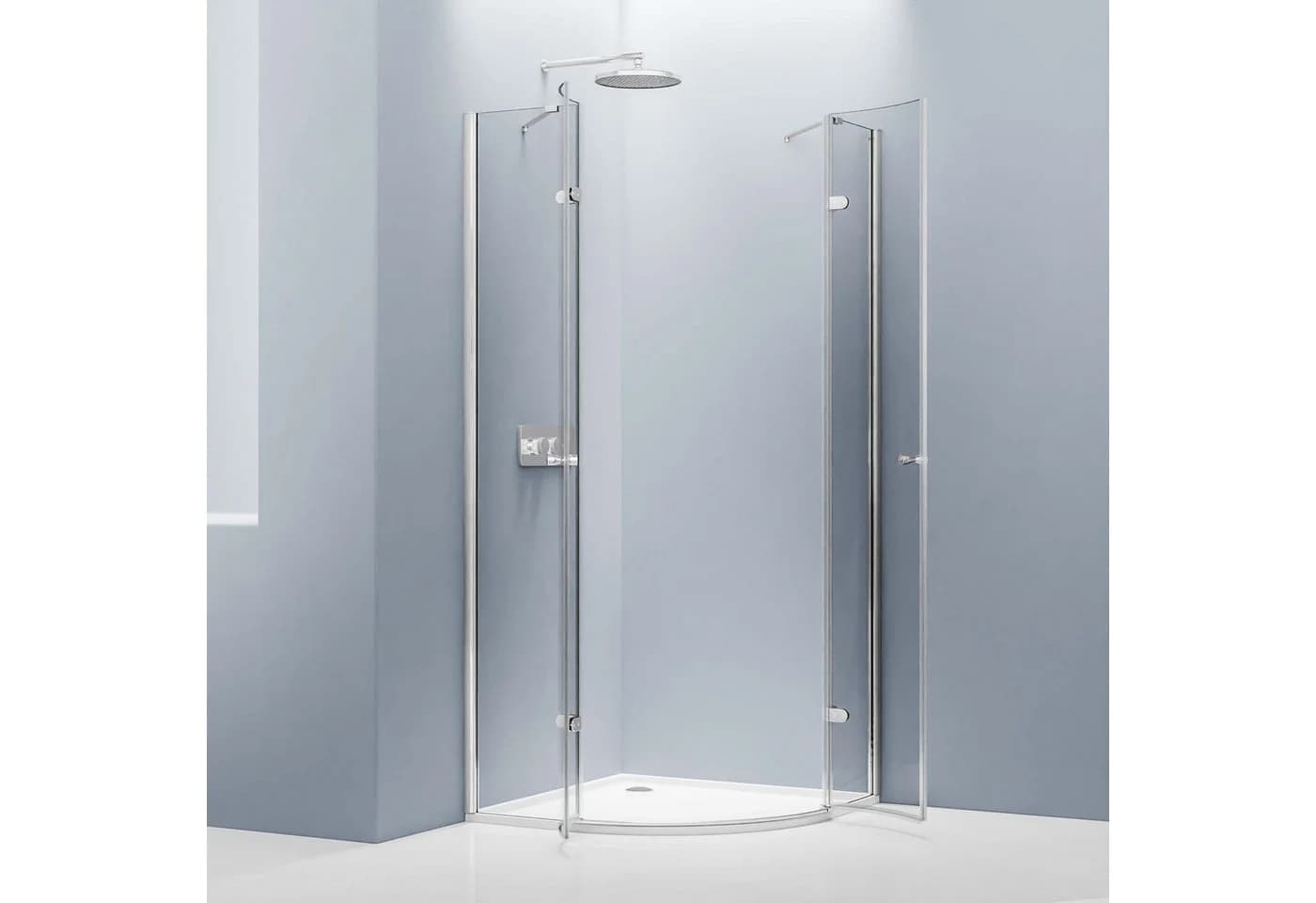 Bernstein Runddusche EX406 90x90 cm ESG Glas Nano Chrom