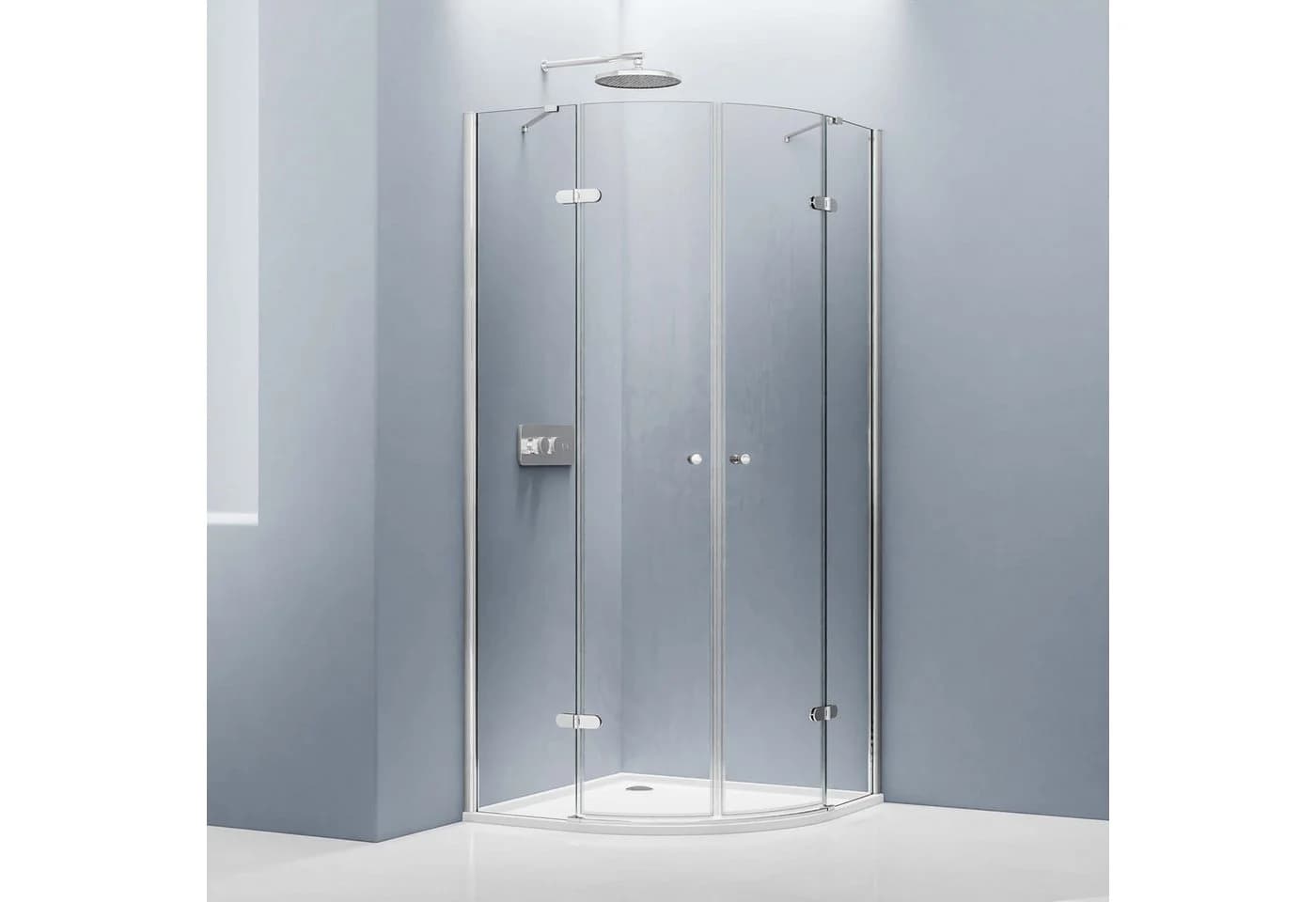 Bernstein Runddusche EX406 90x90 cm ESG Glas Nano Chrom - Bild 2