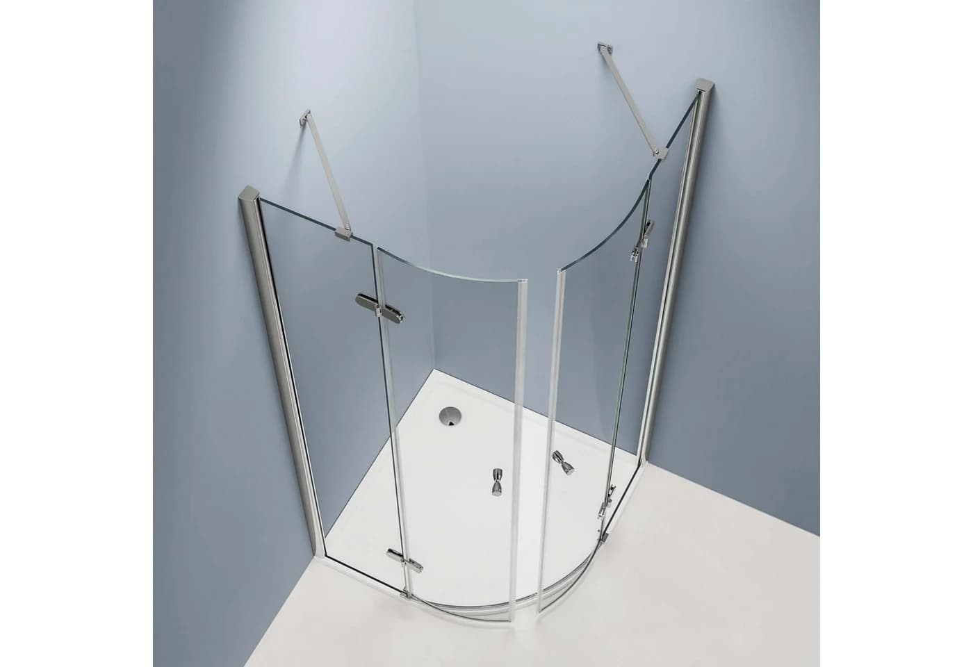 Bernstein Runddusche EX406 90x90 cm ESG Glas Nano Chrom - Bild 3