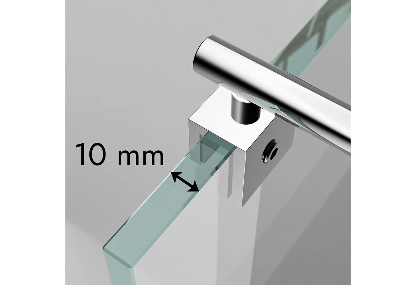 Bernstein Walk-in-Dusche EX101 Klarglas ESG 10mm Nano Chrom - Bild 5