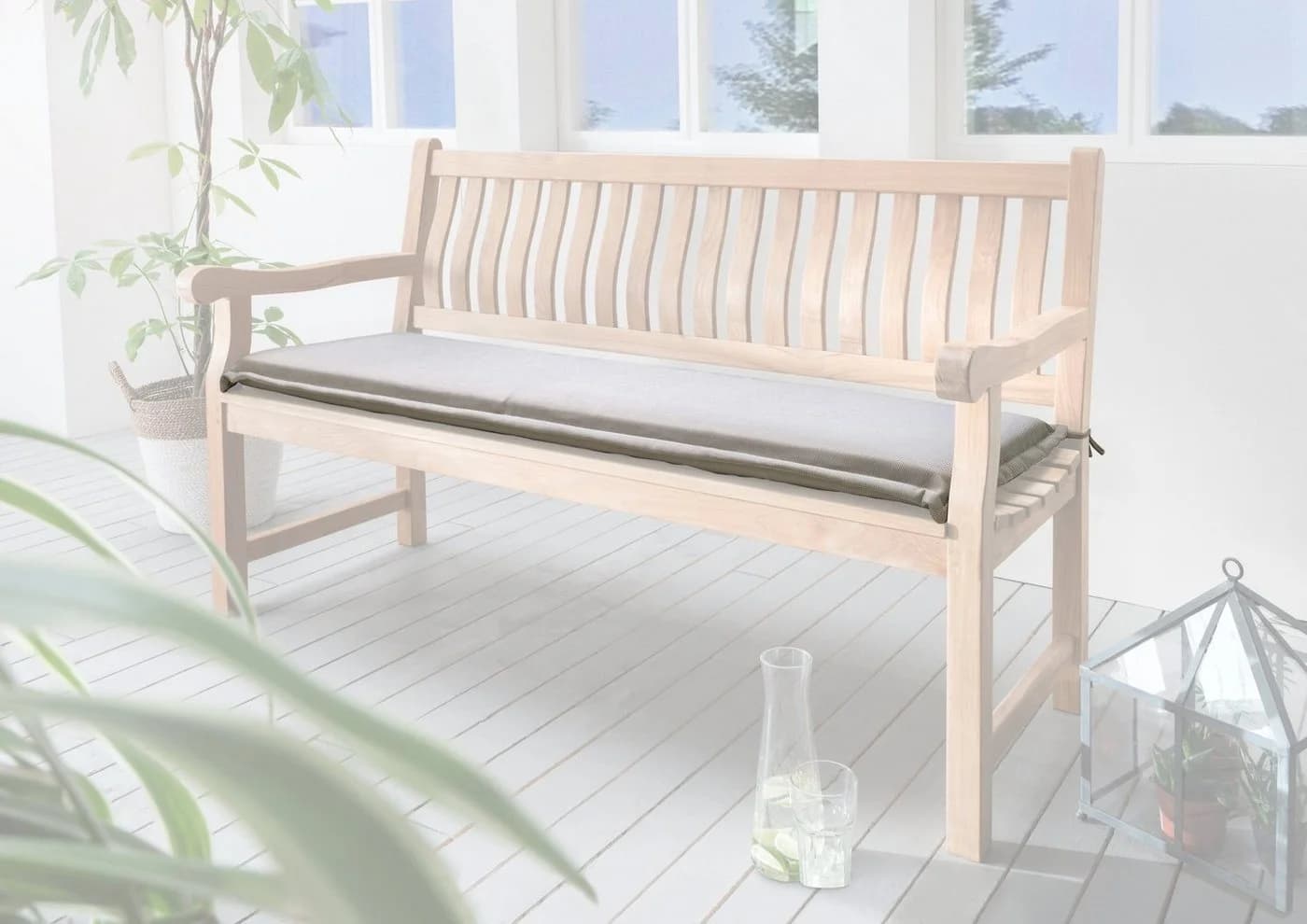 Destiny Bankauflage POLSTER Beige Sand 110cm - Bild 2