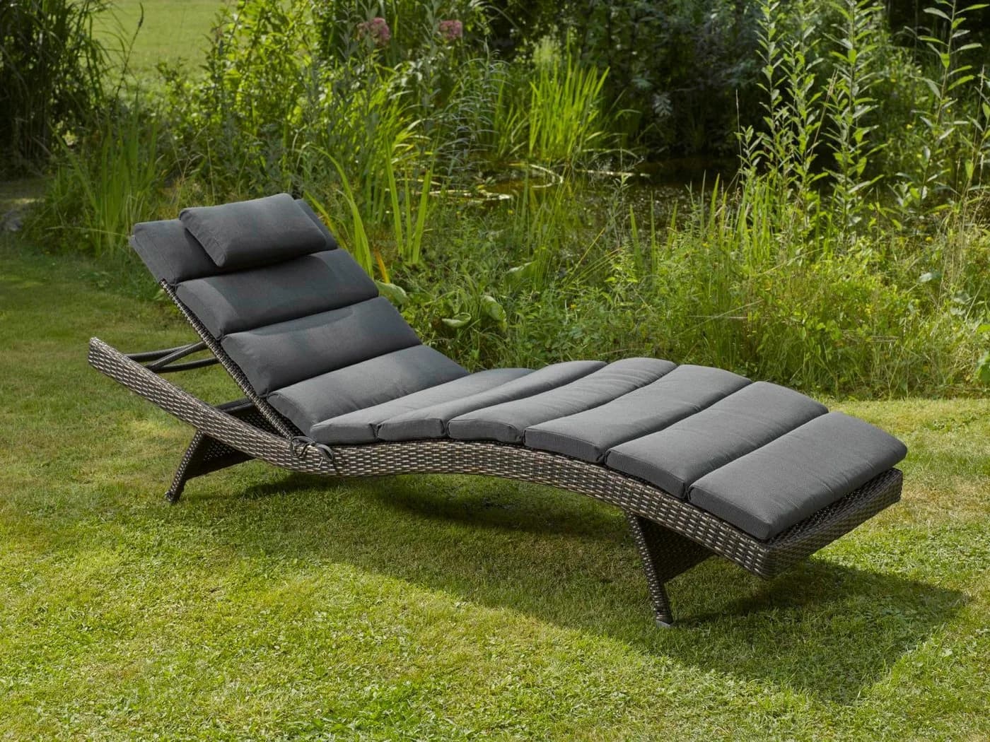 Destiny Gartenliege WAVE Aluminium Polyrattan Braun - Bild 3