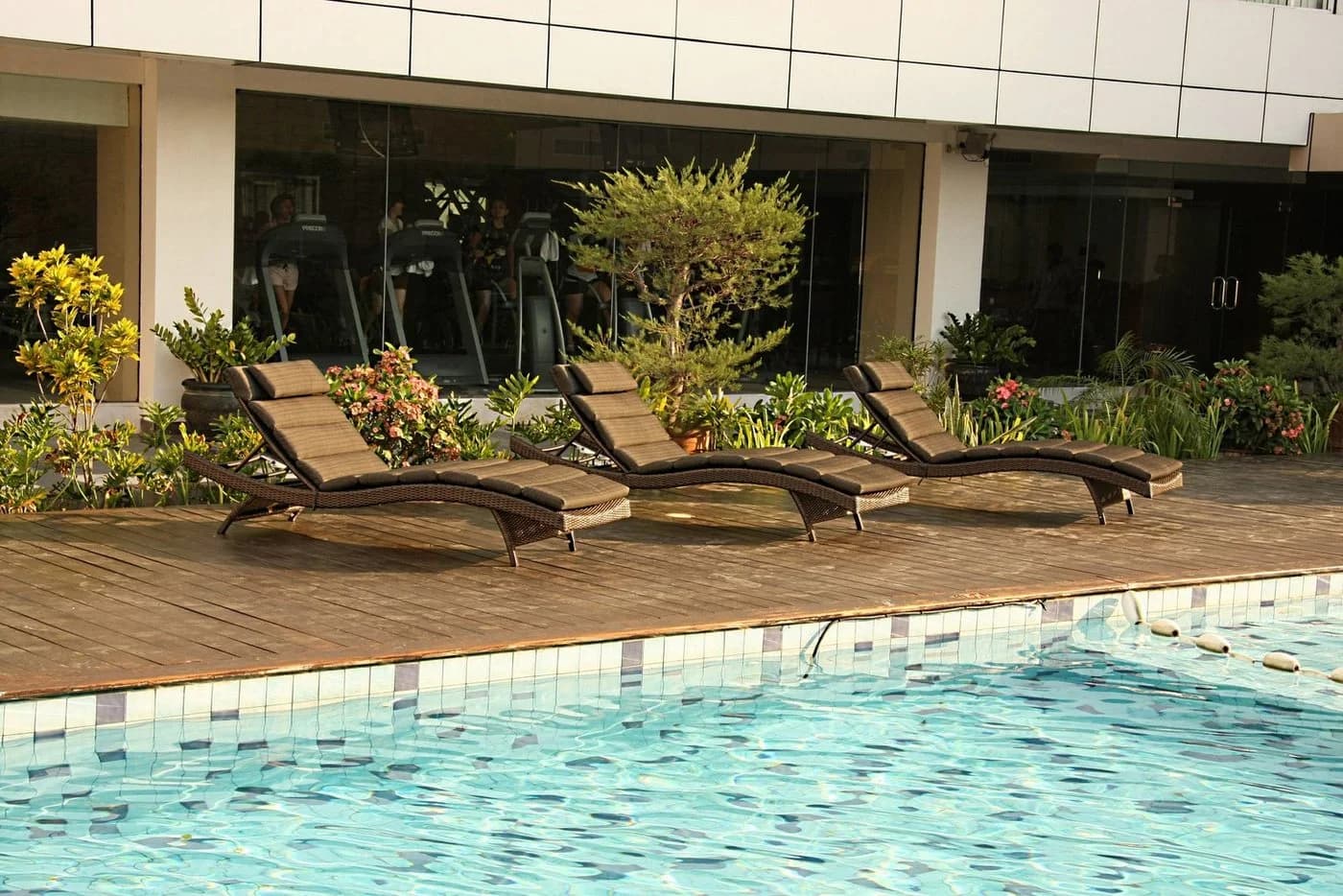 Destiny Gartenliege WAVE Aluminium Polyrattan Braun - Bild 5