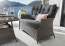 Loungesofa DESTINY CASA Grau Polyrattan 2er inkl. Auflagen Bild 1