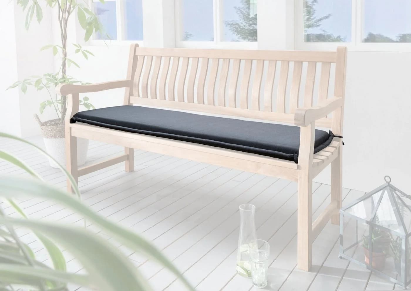 Destiny Bankauflage Universal 110-180 cm Polyester Grau
