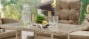 Gartentisch DESTINY MERANO braun Polyrattan Aluminium Bild 1