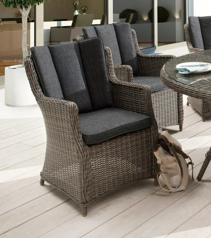 Destiny Garten-Essgruppe LUNA 19-tlg. Aluminium Polyrattan