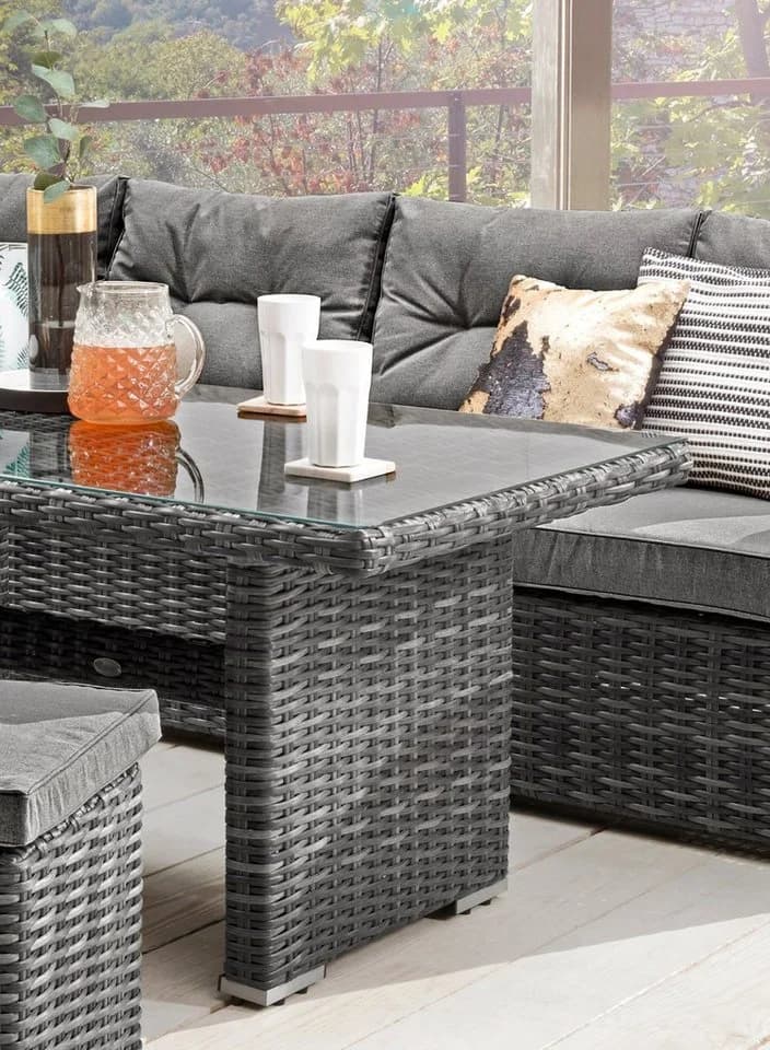 Destiny Gartenlounge-Set Santa Ponsa Grau Polyrattan Aluminium - Bild 3