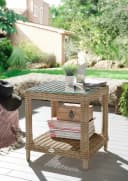 Destiny Beistelltisch MERANO Beige Aluminium Polyrattan Bild 2