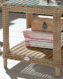 Destiny Beistelltisch MERANO Beige Aluminium Polyrattan Bild 3