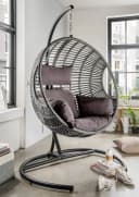 Hängesessel DESTINY COCO DE LUXE II Grau mit Gestell und Auflagen Bild 2