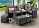 DESTINY Gartenlounge-Set Santa Ponsa De Luxe Grau Aluminium Polyrattan Bild 2