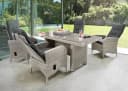 Destiny Garten-Essgruppe Palma Luna weiß 4-tlg. Aluminium Polyrattan Bild 2