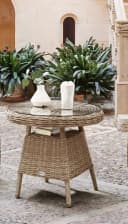 Destiny Gartentisch MALAGA mit Echtglasplatte Aluminium Polyrattan Bild 2